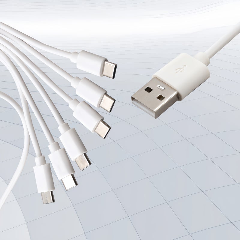 6-In-1 USB to Type-C Multi Charging Cable with 6 Ports for USB C Splitter, 5V 2A - Image 4