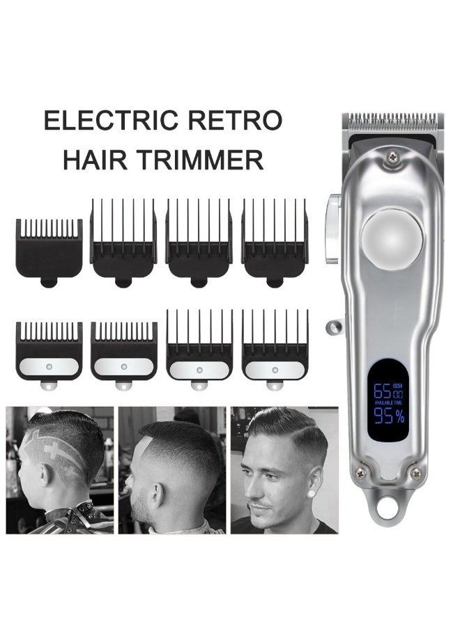NIBEMINENT Rechargeable Electric Hair Trimmer Grey/Black 20cm - Image 2