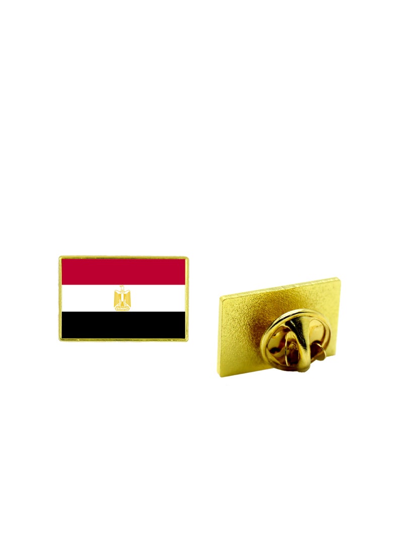 PRINTSHOP4ME - Egypt National Flag Lapel Pins and Brooch Badge to show your patriotism for Egypt (Square Badge) - Image 1