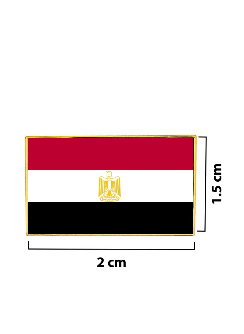 PRINTSHOP4ME - Egypt National Flag Lapel Pins and Brooch Badge to show your patriotism for Egypt (Square Badge) - Image 1