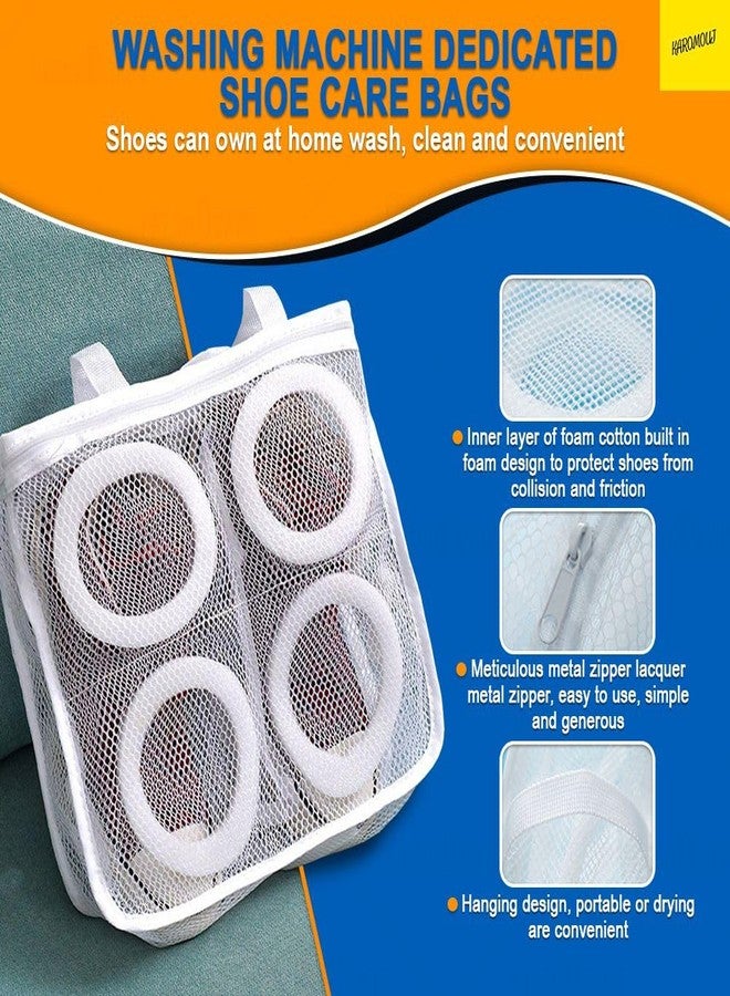 karomouj Polyester Kma347 Portable Laundry Washing Bags With Premium Rust Free Zipper, Storage Bag, Store Dirty Clothes, Washing Bags, For Blouse, Shoes, Hosiery (38 Lx 30Wx 12.5H) (White, Pack Of 1) - Image 4