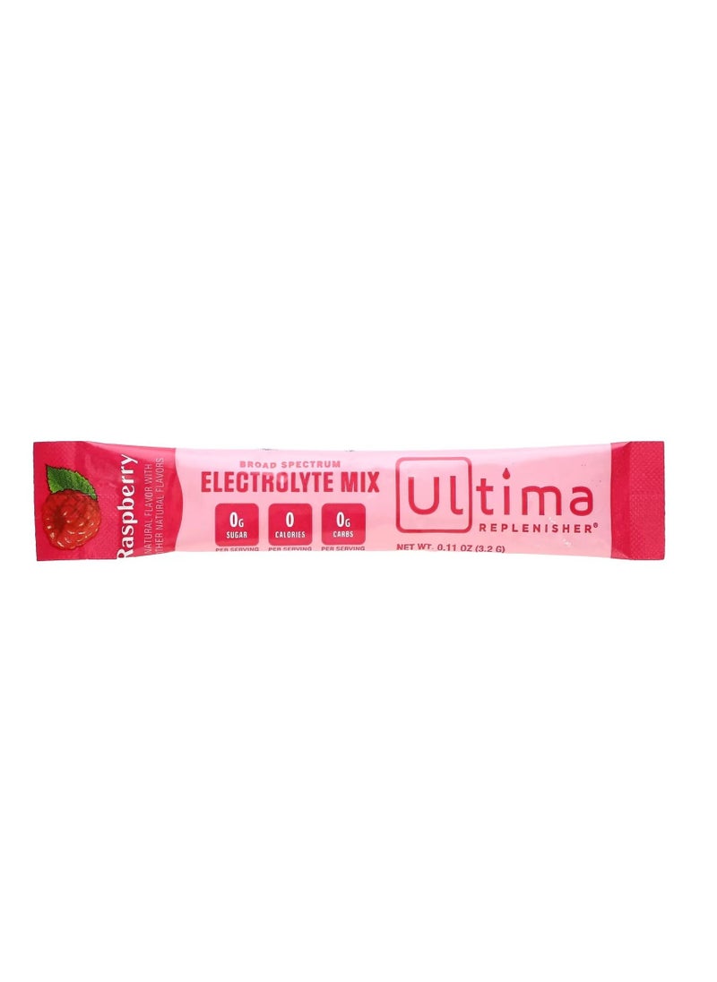 Ultima Replenisher - Electrolyte Drink Mix Raspberry 20 Packets 0.11 oz 3.2 g Each - Image 1