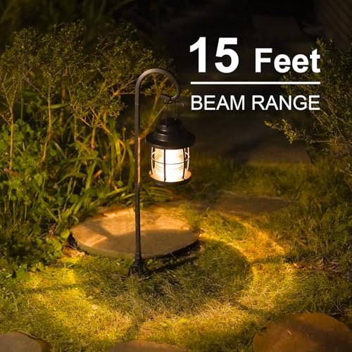 GOODSMANN Landscape Lighting Low Voltage Outdoor 1PK Hanging Path Light 1.1W LED 32 Lumen 2900K Warm White Metal Dual Use Shepherd Hook Pathway Lights Wired 12V AC Sidewalk Light with Cable Connector - Image 5