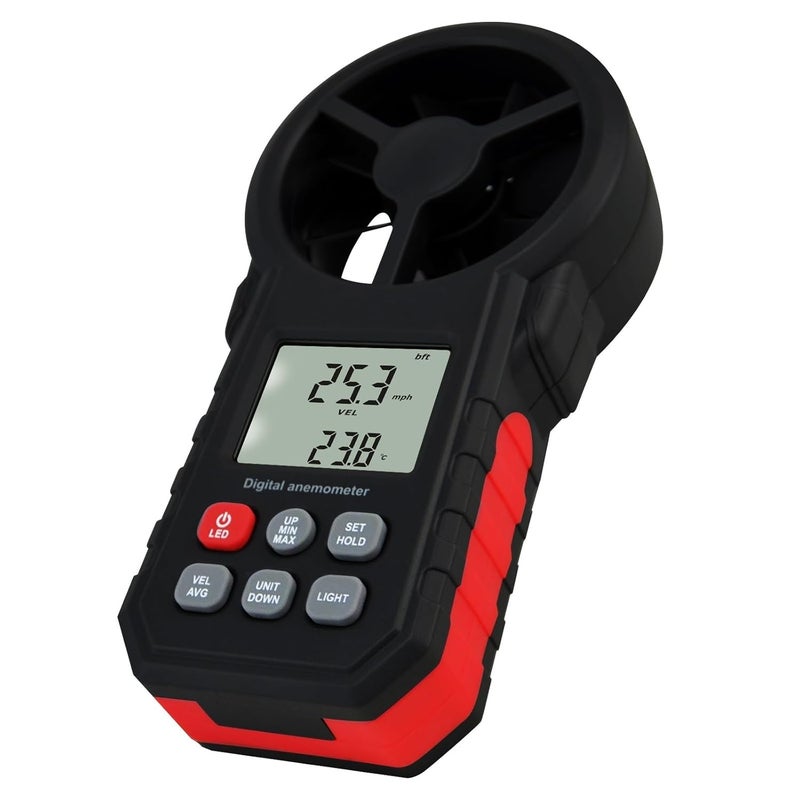 مقياس سرعة الرياح المحمول مع حامل ثلاثي القوائم لركوب الأمواج وقياس درجة الحرارة - Image 1