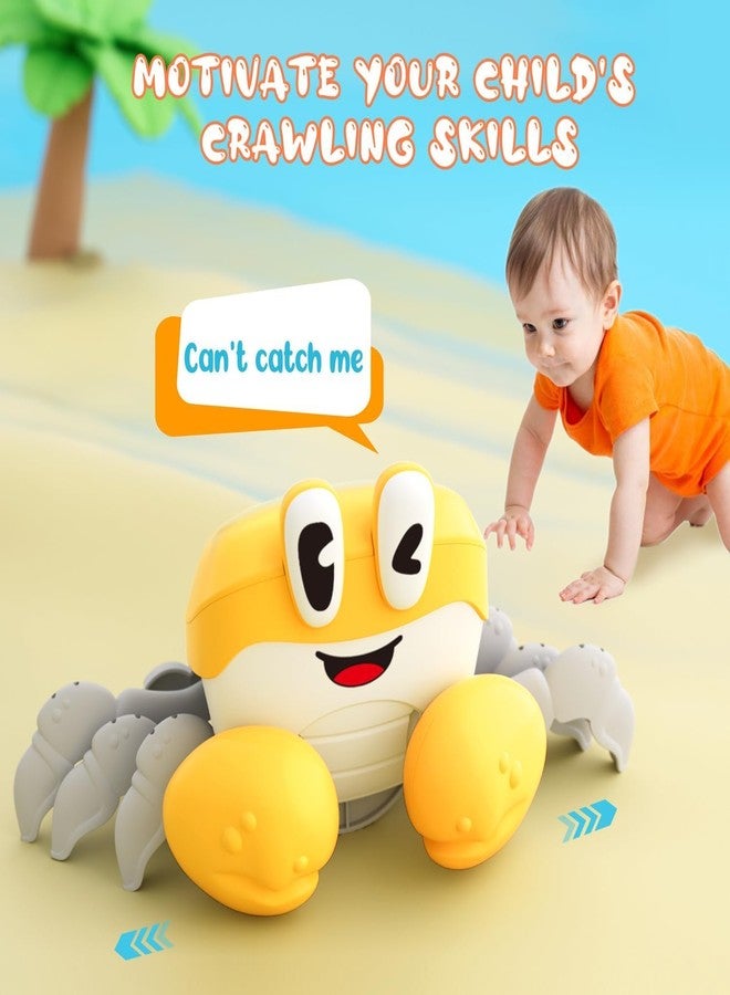 Spindoo Crawling Crab Baby Toy with Music & Lights | Interactive Sensory Toys for Infants & Toddlers 0-3 Years | Montessori Educational Gift for Kids, Baby Crawling Training Toy (Random Colour) - Image 3
