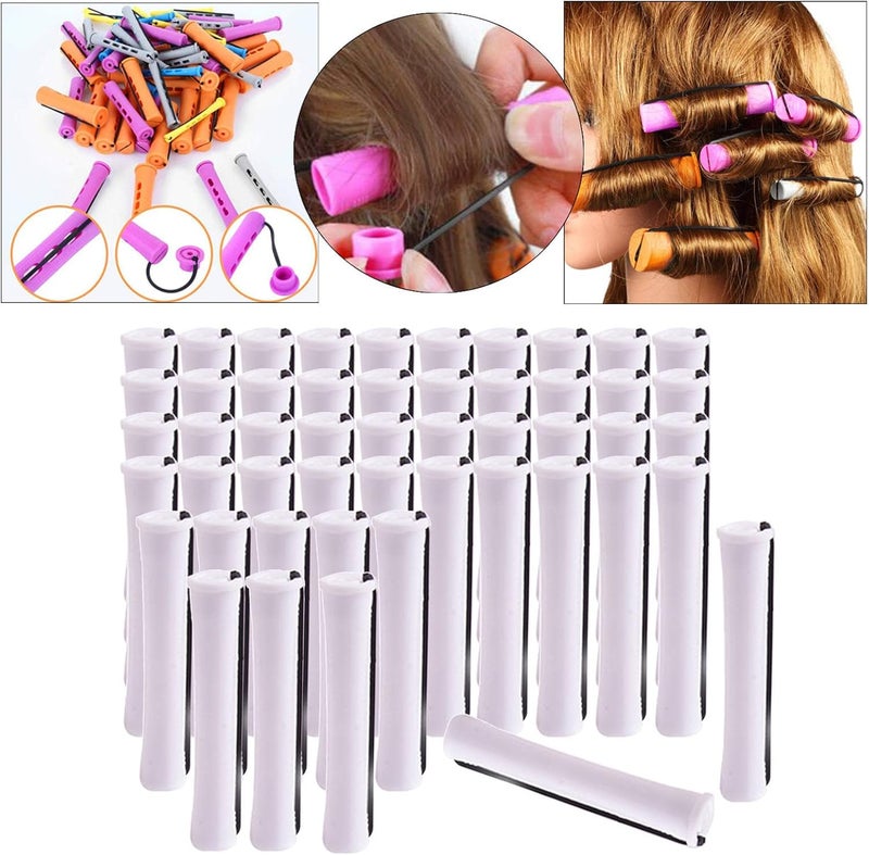 klarako Cold Wave Perm Rods Curling Hair Long Short Hair Small Medium Large Size Heatless tural Rollers Women 1Pack Styling Hairdressing Tools - 50Pcs 1.6cm - Image 5