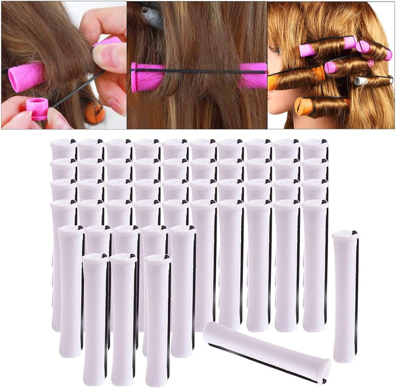 klarako Cold Wave Perm Rods Curling Hair Long Short Hair Small Medium Large Size Heatless tural Rollers Women 1Pack Styling Hairdressing Tools - 50Pcs 1.6cm - Image 3