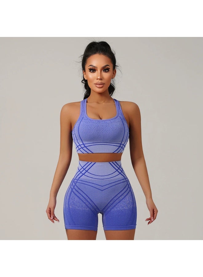 general Seamless gradient dyeing yoga set, high-waisted fitness pants with buttock-enhancing function, high-elasticity sports outfit - Image 1