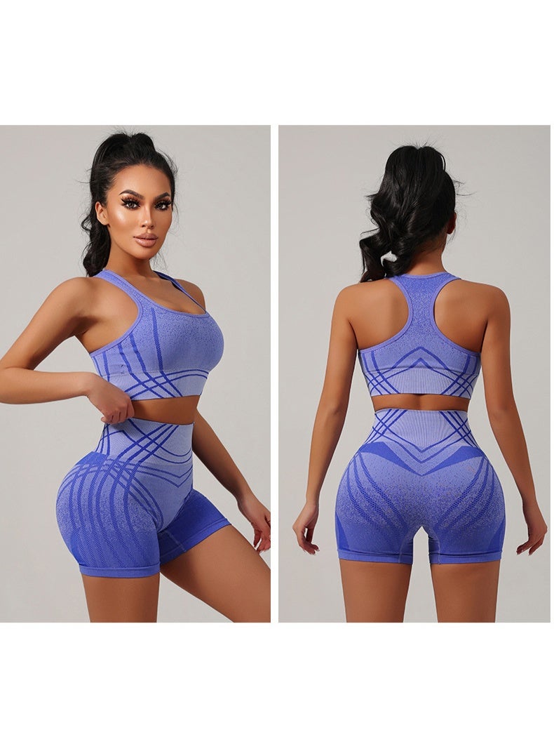 general Seamless gradient dyeing yoga set, high-waisted fitness pants with buttock-enhancing function, high-elasticity sports outfit - Image 2