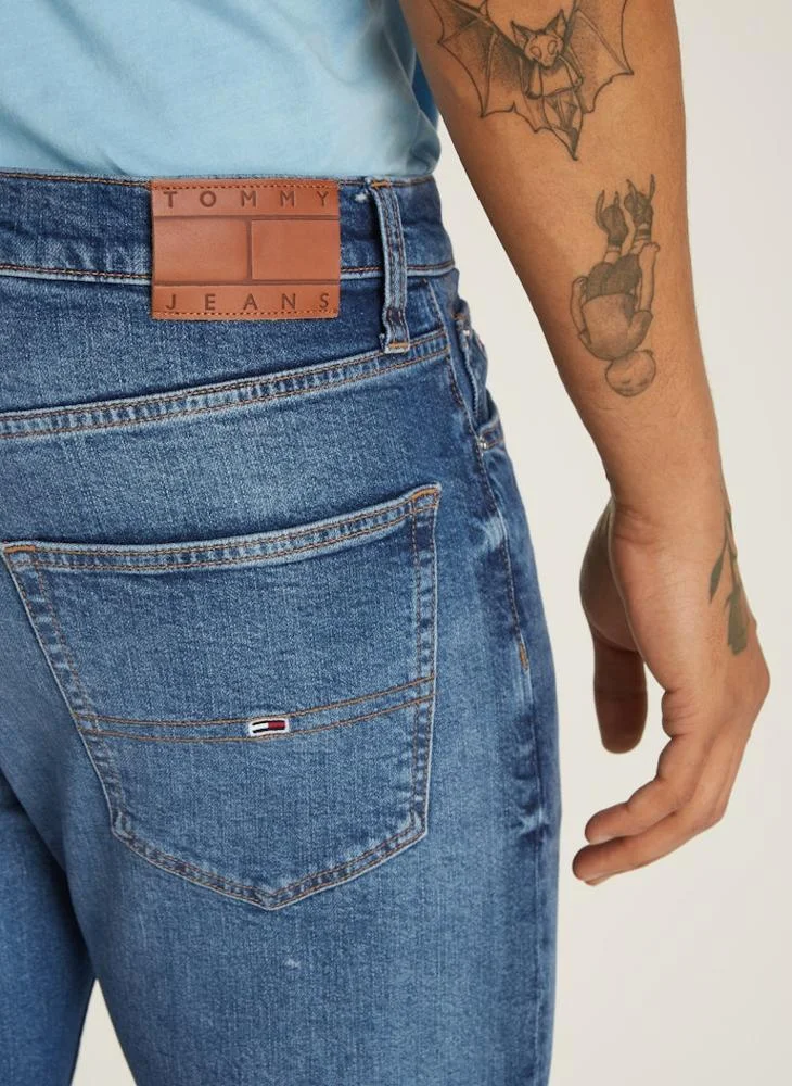 تومي جينز Straight Fit Light Wash Jeans
