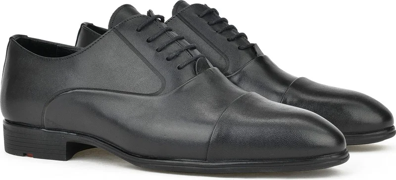 زيا , Men's Genuine Leather Small Size Shoes 141745Z41191 Black