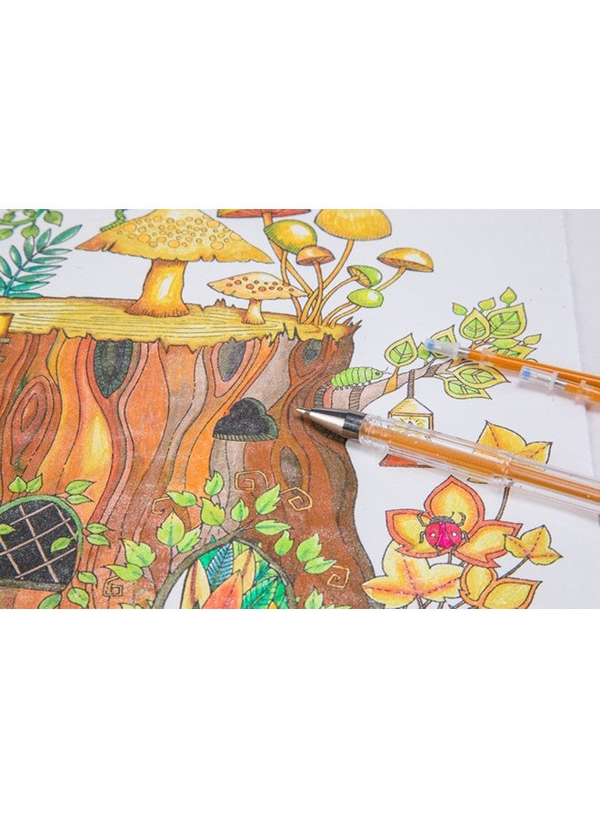 ريون مجموعة أقلام جل لامعة 200 قلم جل 100 قلم بالإضافة إلى 100 قلم نيون لامع لكتب التلوين والرسم والرسم على شكل رصاصة ومجلة تمييز - Image 5