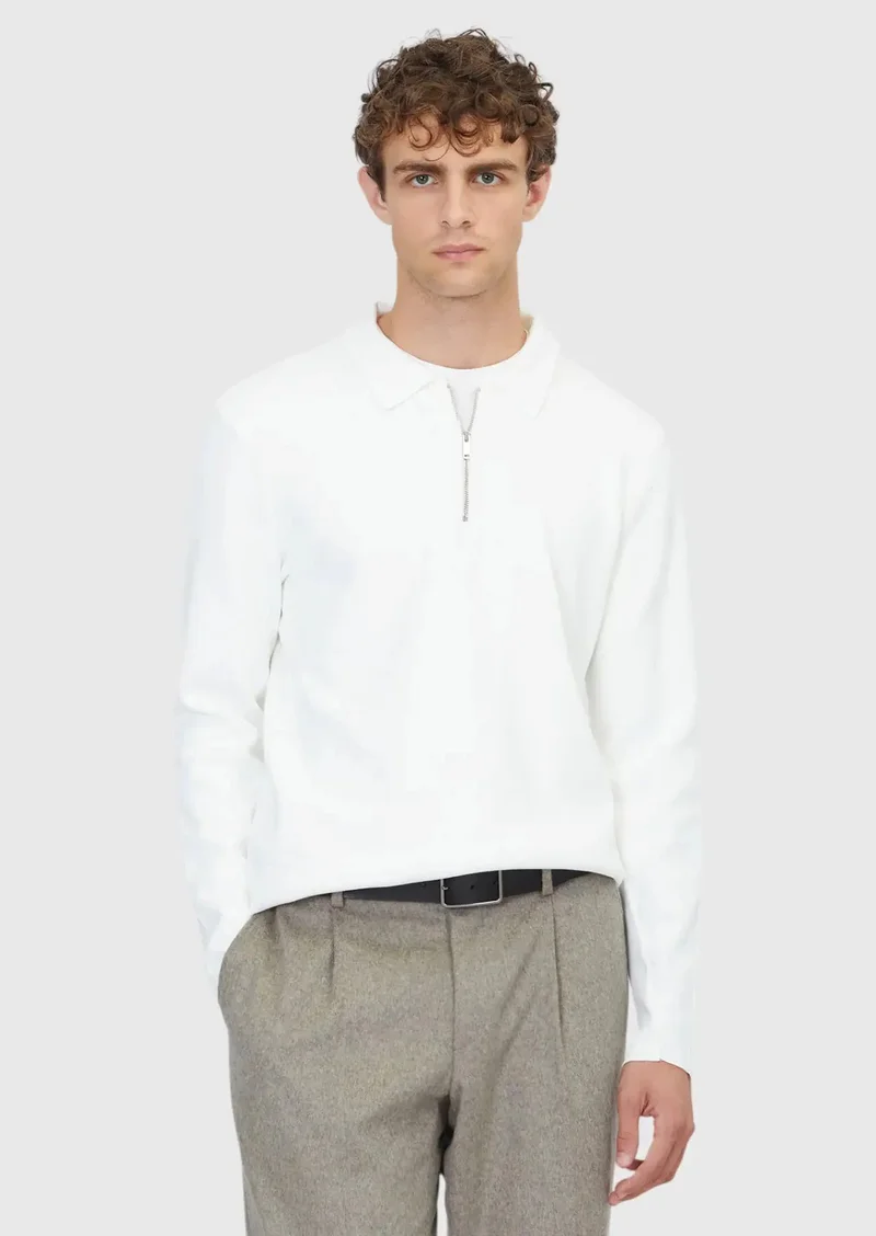 رامسي سويت شيرت محبوك بلون بيج