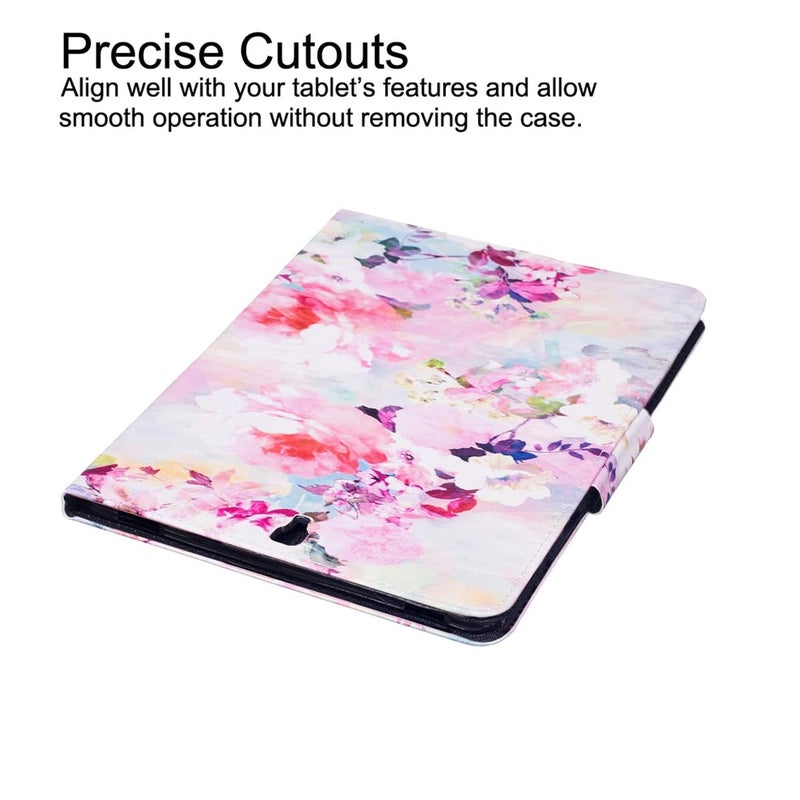 Newshine Galaxy Tab S3 9.7 Case - Newshine Colorful Premium PU Leather Smart Stand Cover with Magnetic Closure for Samsung Galaxy Tab S3 9.7'' SM-T820/T825 2017 Release (Auto Wake/Sleep), Peony - Image 5