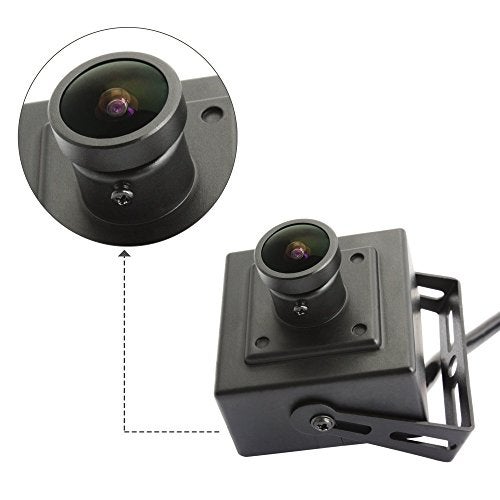 ELP Mini Aluminum Black Case USB Security Camera with 170degree Wide Angle Fisheye Lens USB2.0 Lightburn Camera for Home Security and Machine Vision System,9.9ft/3m Cable for PC, Laptop, Jetson Nano - Image 2