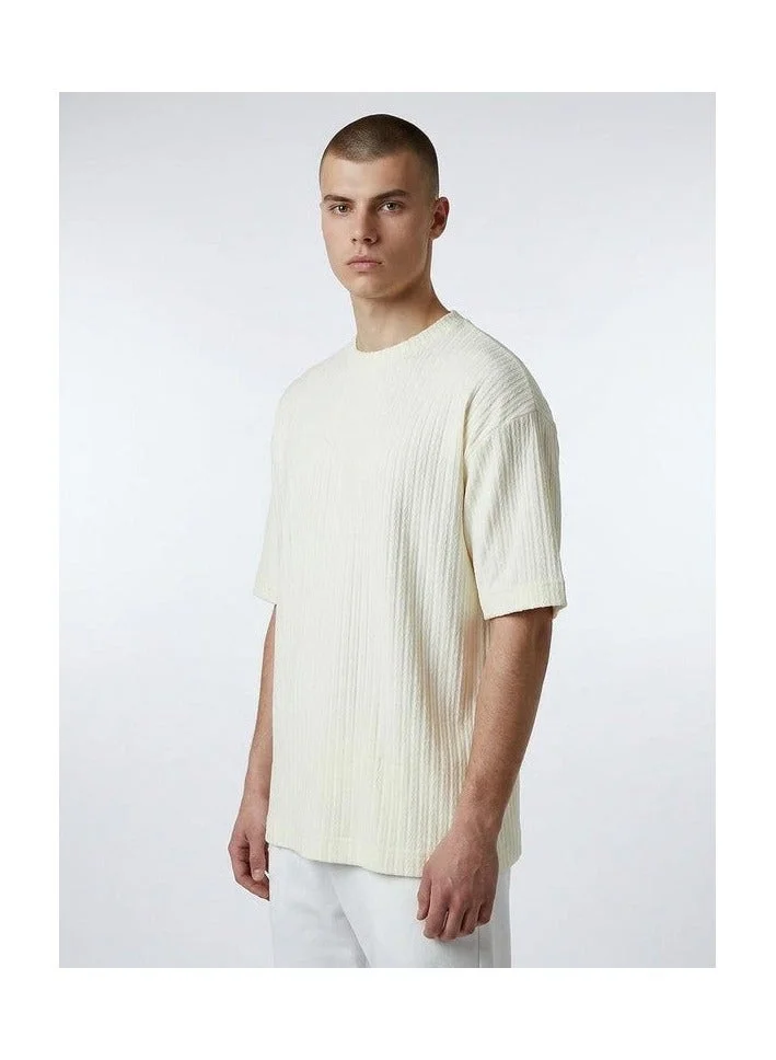 Marrakech Oversized Cable-Textured Crew Neck T-Shirt