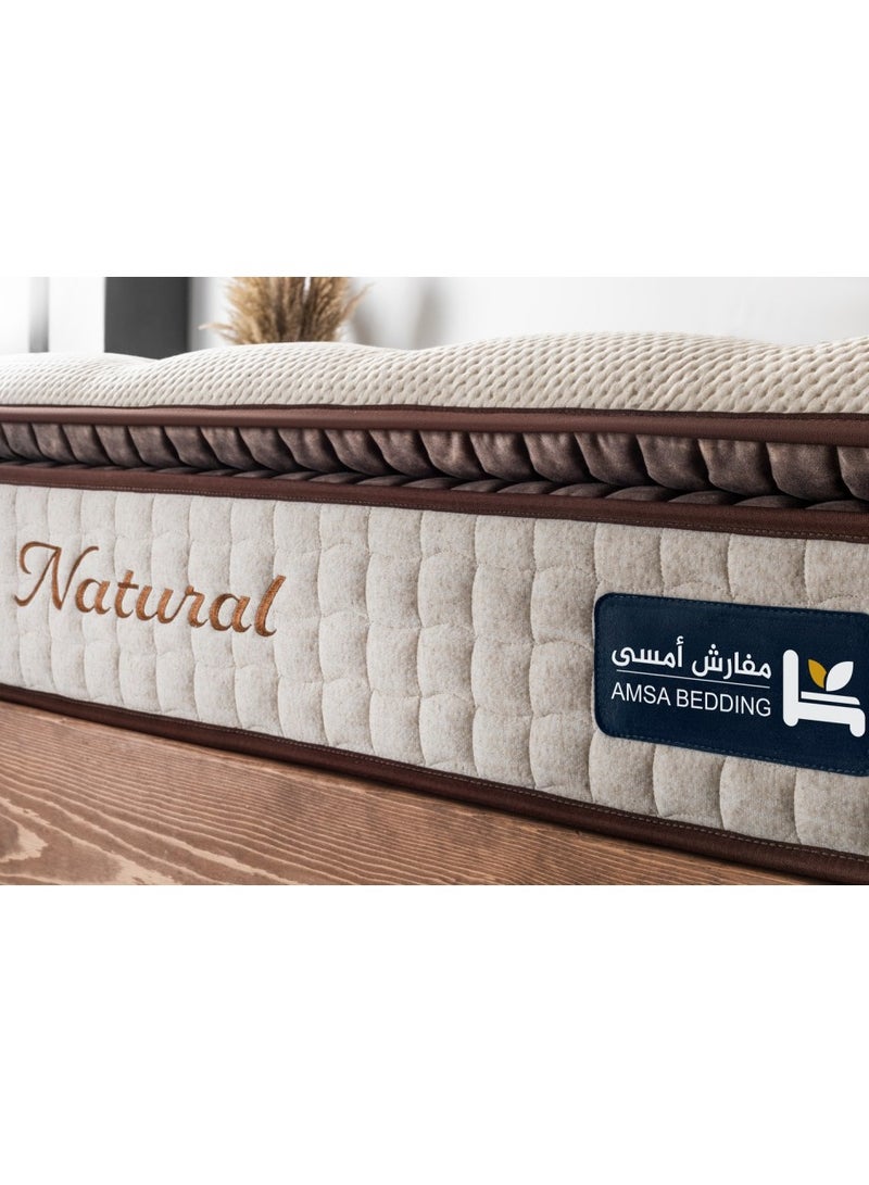 أمسى مرتبة ناتشورال - بوكت معزول لدعم الجسم وراحة متوازنة - مثالية للنوم العميق والهادئ بتصميم عصري - Image 4