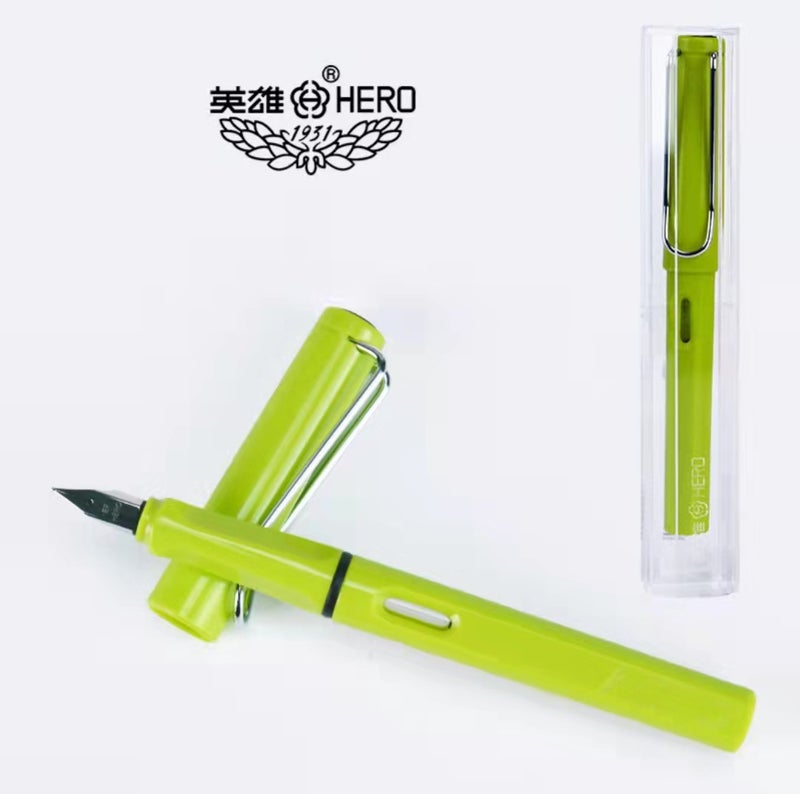Generic HERO 359 Fountain Pen Ergonomic Design Gift Set 359 fruit Green (branch) 
