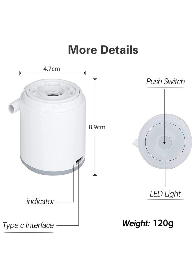 Mini Portable Air Pump, Mini Electric Air Pump for Inflatables 1400mAh Battery USB Rechargeable Air Pump with 410LM LED Light, Quick Inflate for Camping Battery Pool Float Pump - pzsku/Z2771977A708CFA36E4B5Z/45/_/1726987424/4a5c5dfb-c218-4597-966e-b7af1ad869a6