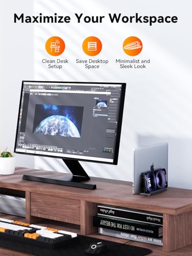 QUUGE Laptop Docking Station Stand Dual 4K: QUUGE USB C Docking Station Dual Monitor for Laptop, 2 HDMI (Windows Single 4K@120Hz), 2 USB3.0 Ports, 100W PD, RJ45 Ethernet, Universal Laptop Stand USB C Dock - Image 5