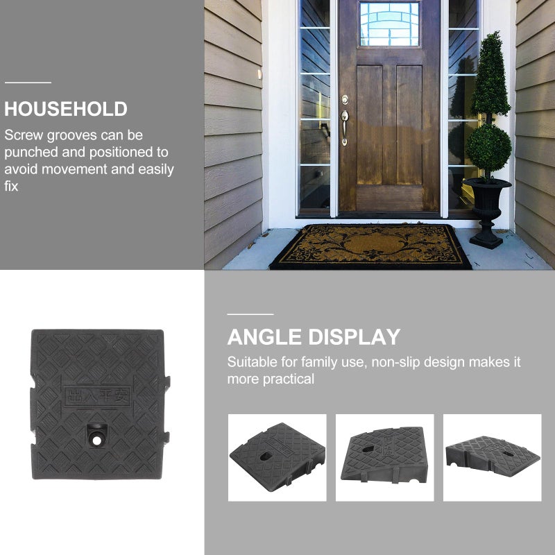 10 Pcs Plastic Threshold Ramp Mat Non Slip Curb Slope Pads For Driveway Patio Mobility Aid 25x27x7cm Outdoor Use - Image 4