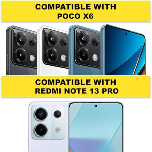 RIGGEAR Shockproof Sleek Hybrid Armor Back Cover Case Compatible with Poco X6 5G / Redmi Note 13 Pro 5G (Clear PC + Black TPU Bumper) - Image 2