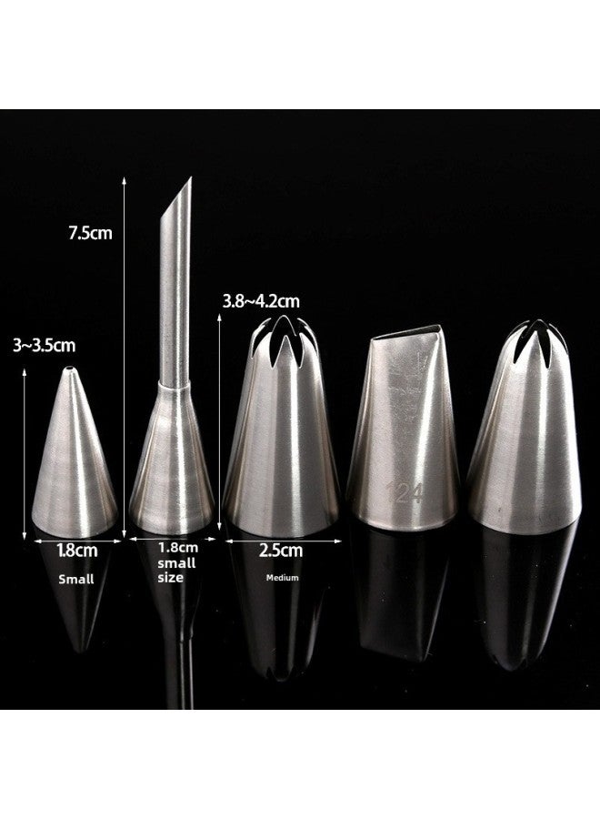 304 Stainless Steel Mounted Nozzle Single Dissolved Bean Cookies Rose Nozzle Peach Puff Milk Nozzle Baking Household-Specifications:Korean Style Skirt Decorating Nozzle Seamless Small Size 080 - Image 4