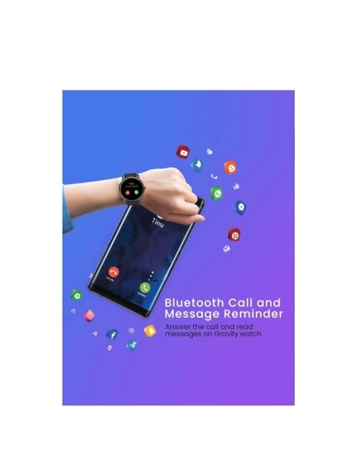 Seeken Smart Watch Round Shape Gravity IP67 Waterproof and Dust Proof HD Display With Two Strap and Wireless Charger