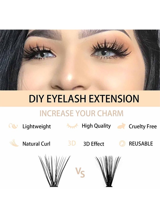 HS - 120PCS Individual Lashes Curl, 8-10-12MM Mixed Length Natural Lashes Clusters, Faux Mink Individual Cluster Eyelashes False Eyelashes, Eyelash Extension Individual Eyelashes - Image 1