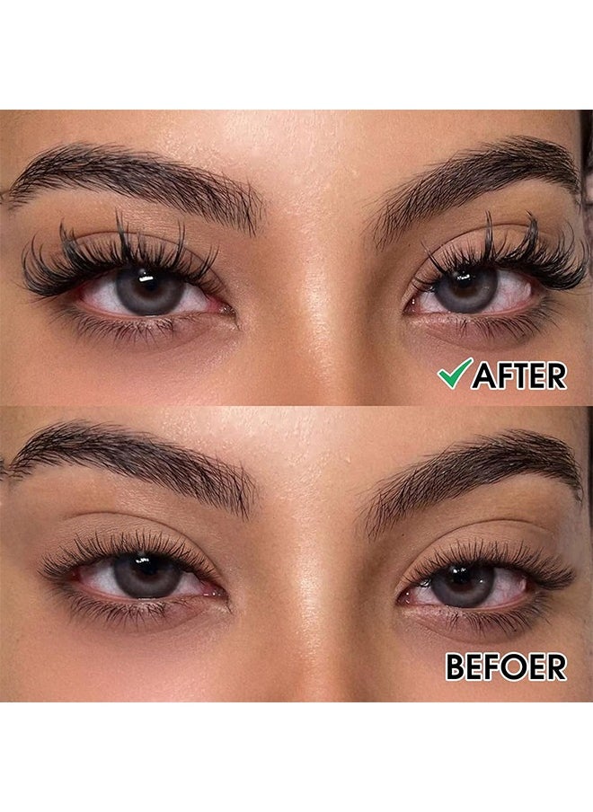 HS - 120PCS Individual Lashes Curl, 8-10-12MM Mixed Length Natural Lashes Clusters, Faux Mink Individual Cluster Eyelashes False Eyelashes, Eyelash Extension Individual Eyelashes - Image 1