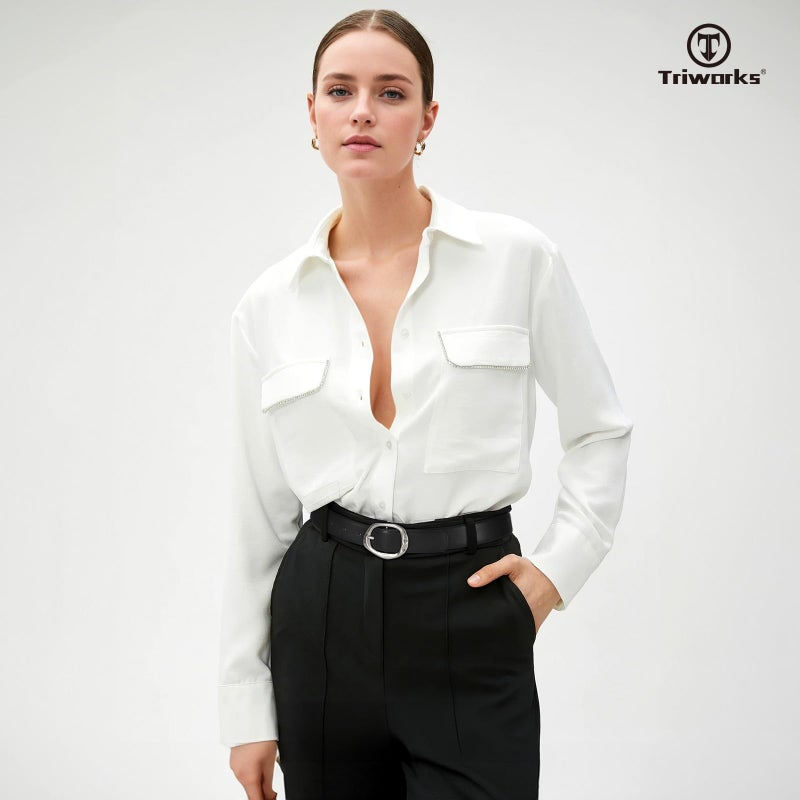 TRIWORKS 2 Pack Leather Belts for Women Fashion Waist Belt with Liquid Shapes Women Belt for Jeans Pants Dresses - Image 3