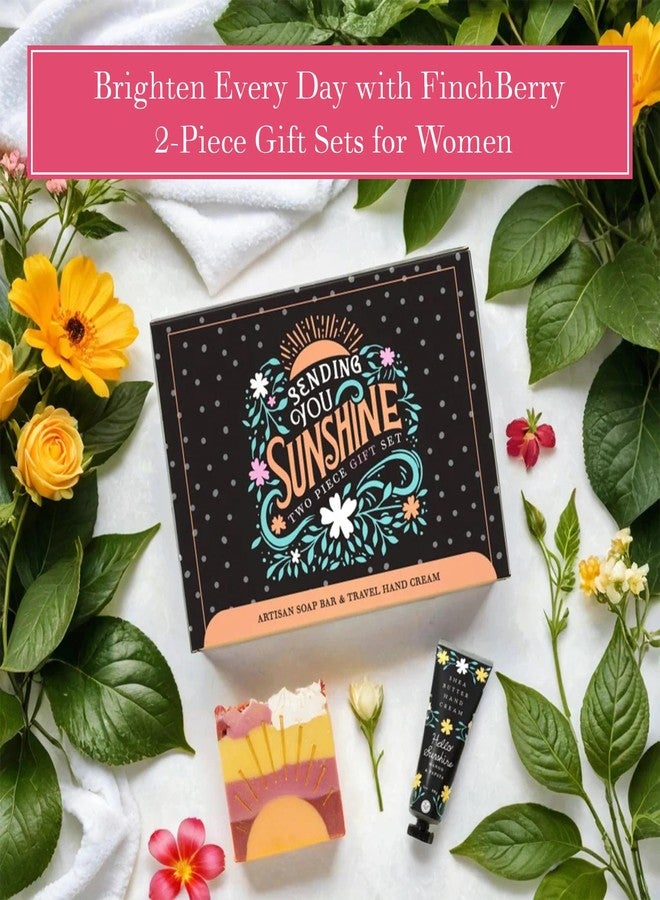 FinchBerry Sending You Sunshine Gift Set - Get Well Soon Gifts for Women - Perfect for Mom, Sister, Wife, Girlfriend, Daughter, Friends & Family - 2-Piece Set with Bar Soap (4.5oz) & Hand Cream (1oz) - Image 4