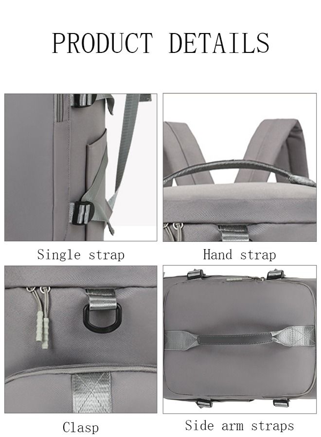 DUNISO Sports Gym Bag with Wet Pocket & Shoes Compartment, Weekender Overnight Bag for Travel Gym Yoga Travel Duffel Bag for Men and Women Lightweight - Image 5