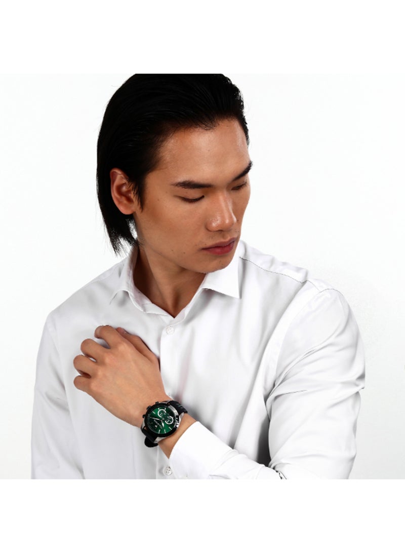 Maserati Men's Green Sunray Dial Black Green Plastic Watch - 45 MM - R8871612043 - Image 4
