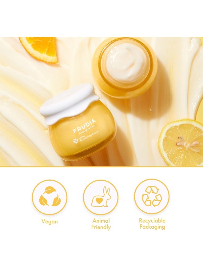 frudia Citrus Brightening Cream 55g — Vitamin C Moisturizer with Jeju Tangerine Peel Extract & Niacinamide for Brightening Glow, 1.94 oz - Image 4