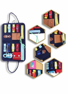 SYOSI Toddler Felt Busy Board Toys Ages 1-6 / Alphabet Spell Cognition, DELFINO Learning Activities for Fine Motor Skills Travel Toy, Montessori Sensory Early Educational Toys Gift for Toddlers  - Image 4