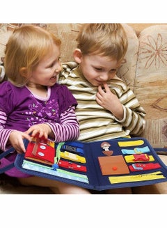 SYOSI Toddler Felt Busy Board Toys Ages 1-6 / Alphabet Spell Cognition, DELFINO Learning Activities for Fine Motor Skills Travel Toy, Montessori Sensory Early Educational Toys Gift for Toddlers  - Image 3