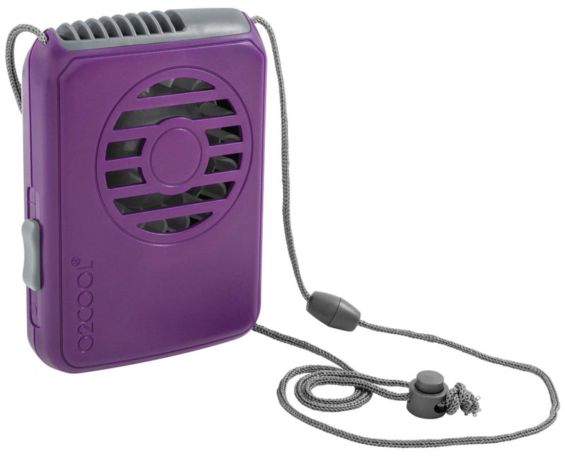 O2COOL Battery Powered Deluxe Necklace Fan For Personal Cooling With Adjustable Lanyard (Purple) - Image 1