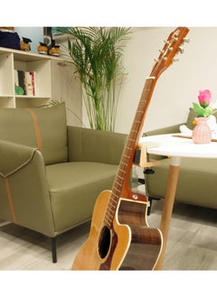 SYOSI Wooden Guitar Stand Holder, Portable Neck Rest Cradle Adjustable Desk Edge Clamp Fits Table Tops up to 3.5cm Thick, Holds Single Acoustic, Electric Guitar, Bass  - Image 2
