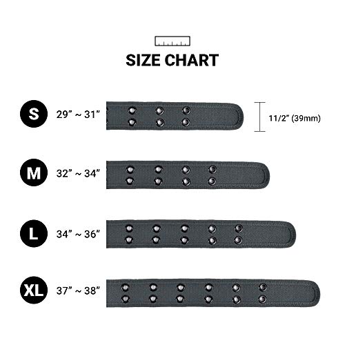 boxed-gifts Solid Color Military and Casual Canvas Belt, Double Grommet Unisex Belt for Men and Women - Charcoal - Image 4