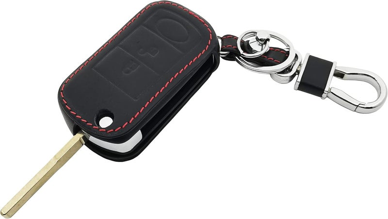 BTOZRF Leather Key Fob Cover Case for Land Rover LR3 Discovery Range Rover Sport - Image 3