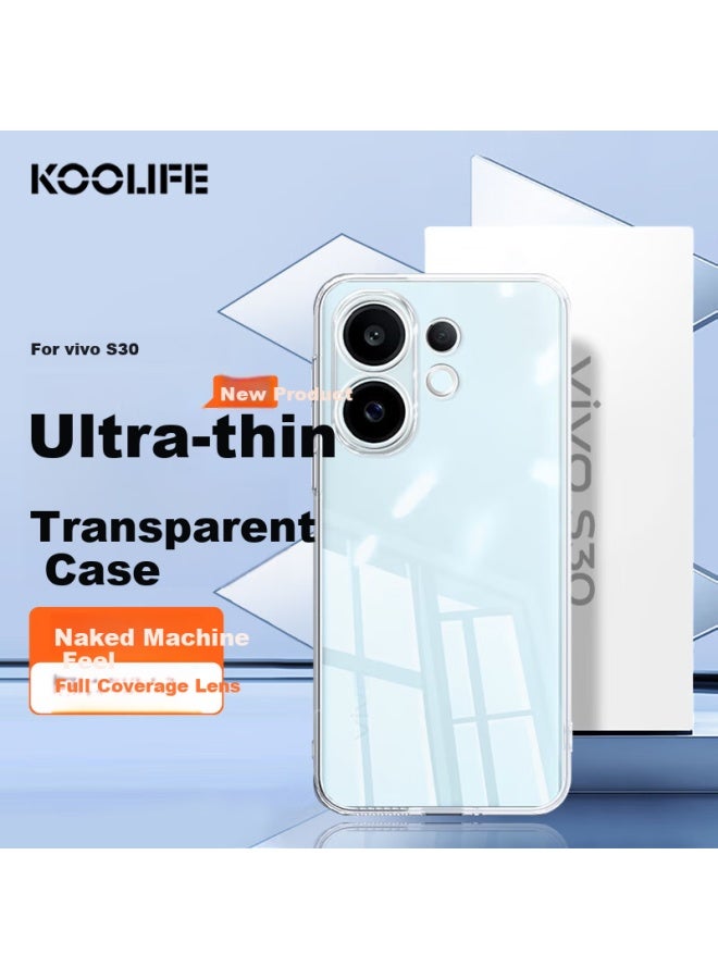 Koolife Transparent Soft Case For Vivo S30, Full Protection Cover With Lens Protection, Simple And Skin-Friendly, Anti-Fingerprint Back Shell - Image 1