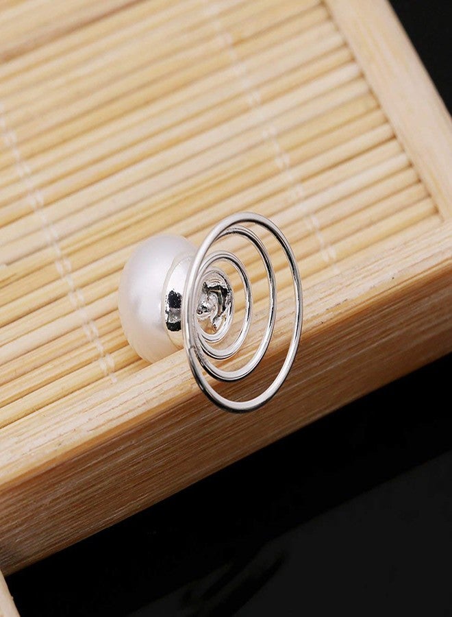 EPARTY إي بارتي - 20 قطعة من دبابيس الشعر الحلزونية المرصعة بأحجار الراين والكريستال واللؤلؤ الصناعي، دبابيس شعر حلزونية، دبابيس شعر ملفوفة، دبابيس شعر على شكل كعكة - Image 3