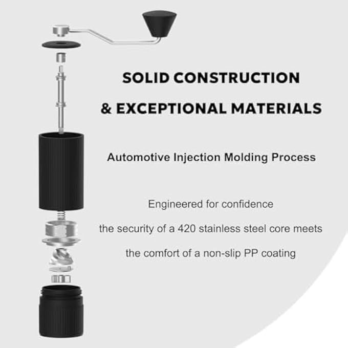 AOOEDDI Nuttii Manual Coffee Grinder Cnc Stainless Steel Conical Burrs Internal Adjustable Settings For Even Grinding Series Handheld Grinder Suitable For Gifts - Image 4