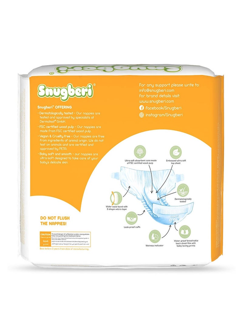 Snugberi - Premium Eco-Friendly Chlorine Free Feather Soft Printed Diapers Made Of Natural Wood Pulp With Wetness Indicator Size 1 New Born 2-5Kg - Mega Pack 80'S - Image 1