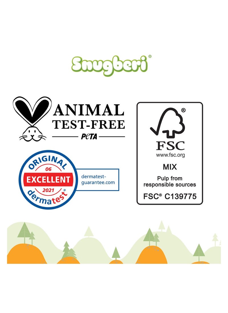 Snugberi - Premium Eco-Friendly Chlorine Free Feather Soft Printed Diapers Made Of Natural Wood Pulp With Wetness Indicator Size 1 New Born 2-5Kg - Mega Pack 80'S - Image 1