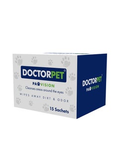 DOCTERPET Doctor Pet PawVision Wipes 15's – 99% Water Content, Fragrance Free, Hypoallergenic, Cleans Areas Around Eyes, Extra Large Wipes for Daily Cleansing  - Image 3