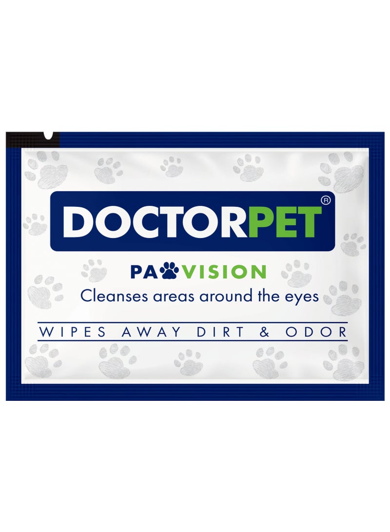 DOCTERPET Doctor Pet PawVision Wipes 15's – 99% Water Content, Fragrance Free, Hypoallergenic, Cleans Areas Around Eyes, Extra Large Wipes for Daily Cleansing - Image 4