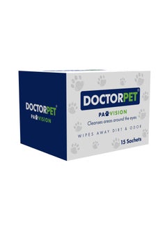 DOCTERPET Doctor Pet PawVision Wipes 15's – 99% Water Content, Fragrance Free, Hypoallergenic, Cleans Areas Around Eyes, Extra Large Wipes for Daily Cleansing  - Image 2