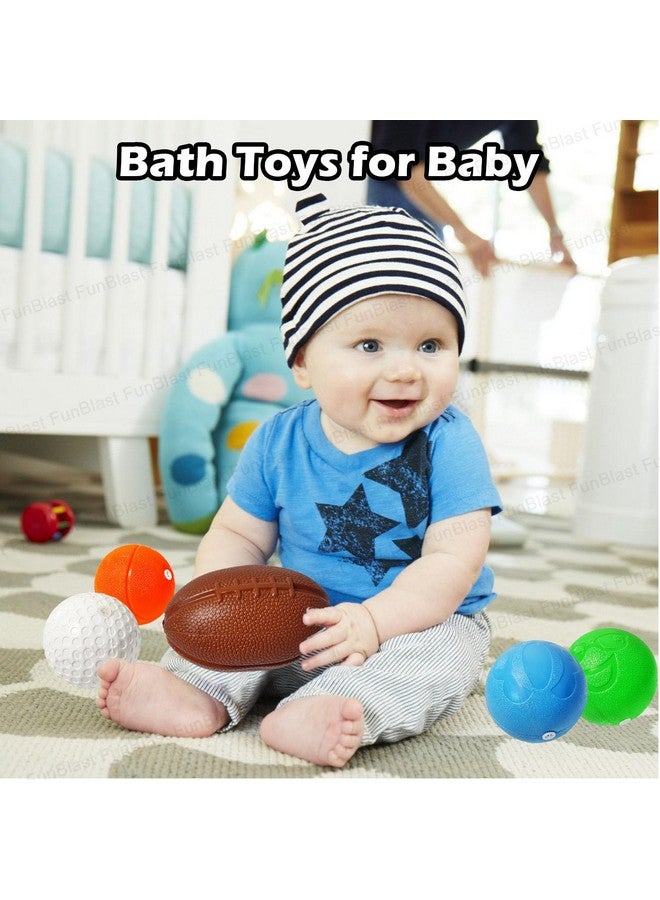 فنبلاست ألعاب حمام FunBlast للأطفال - عبوة من 6 كرات ضغط ملونة، ألعاب استحمام للأطفال الصغار بعمر 6 أشهر فما فوق (عبوة من 6 قطع؛ متعددة الألوان) - Image 2